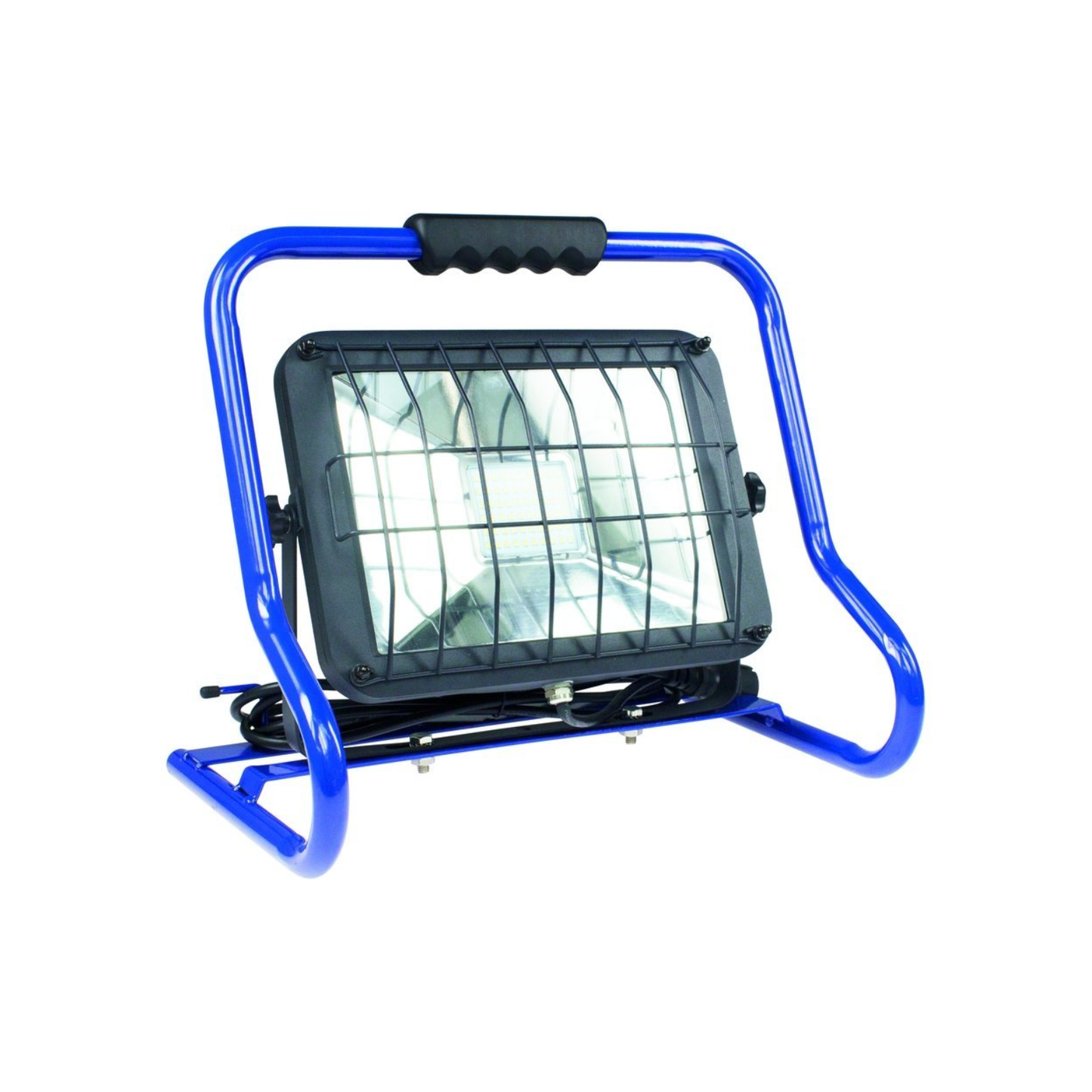 Schwabe Slimline mobiler Chip LED Strahler 230 V/16 A, 50 Hz, IP 44, 50 W, mit 3 m H05RN-F 3G1,5 Gummischlauchleitung und Schukostecker