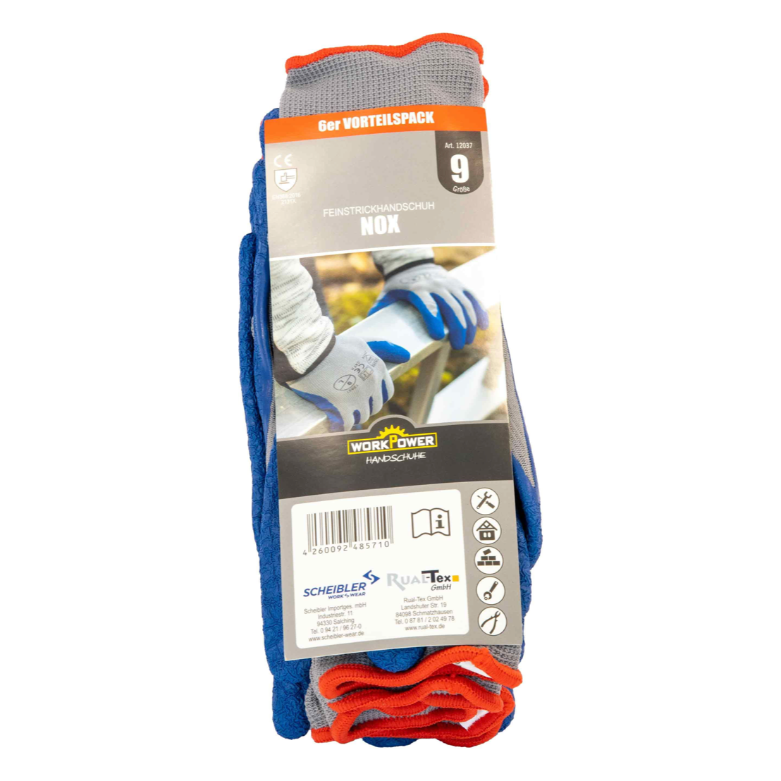 Scheibler FEINSTRICKHANDSCHUH NOX - 6ER PACK