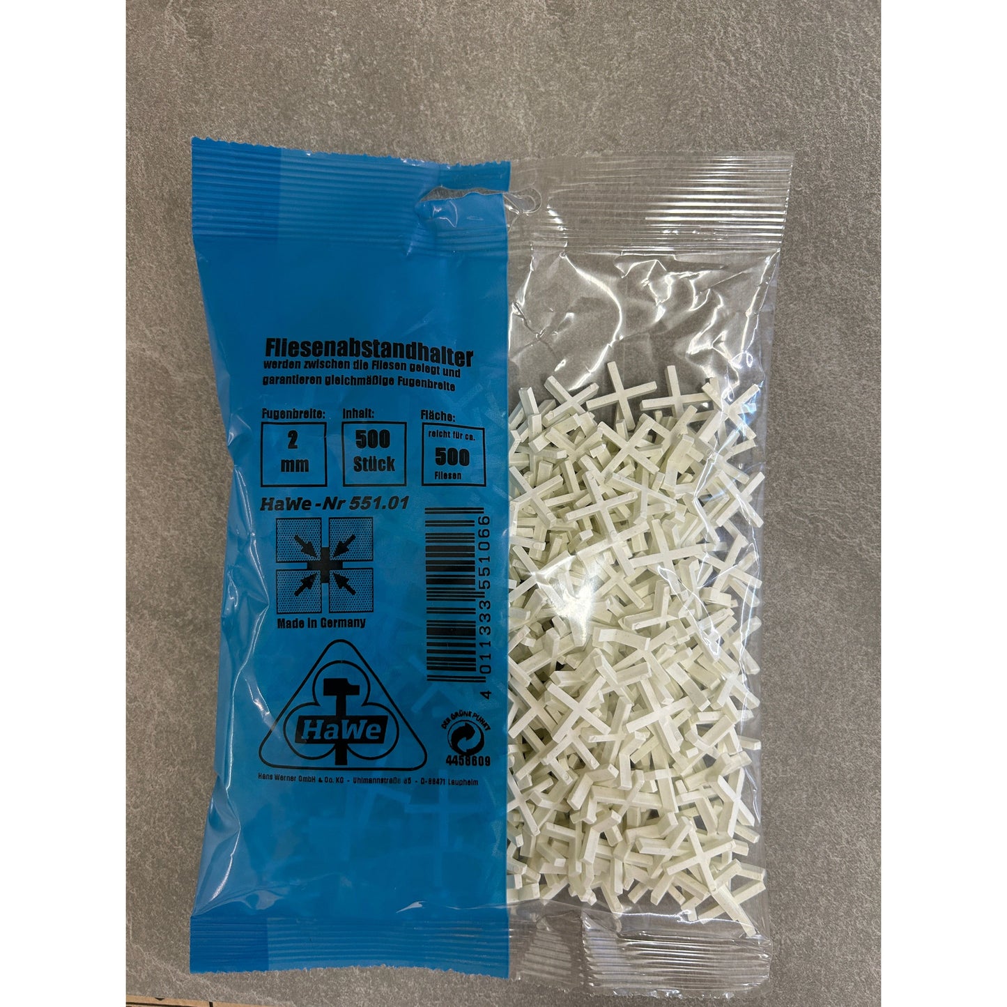 HaWe Fugenkreuze 2,0mm (500 Stk) 551.01
