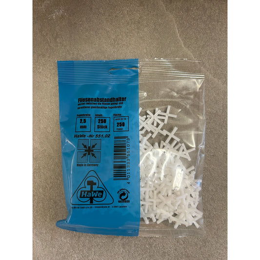 HaWe Fugenkreuze 2,5mm (250 Stk.) 551.02